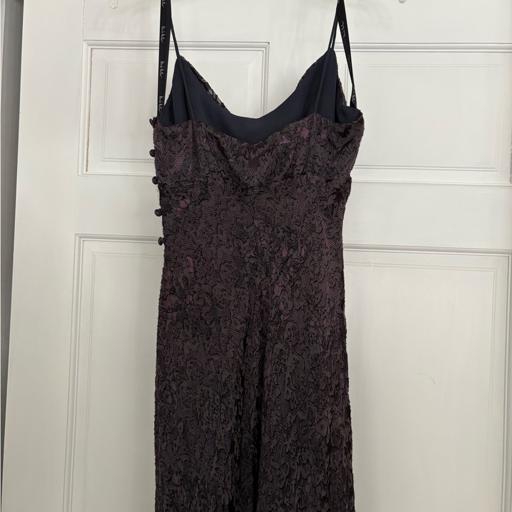 Elegant Vintage Nicole Miller Plum lined Gown with Shawl